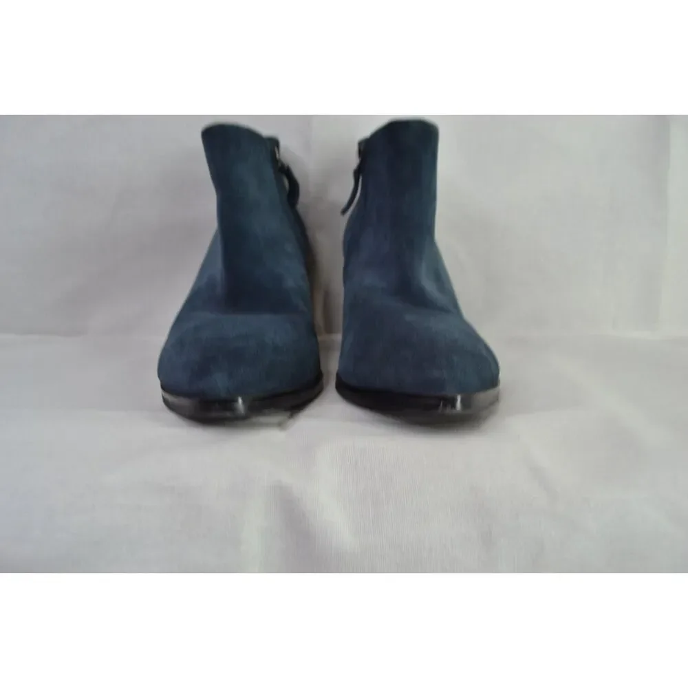 Marc Fisher Women's 8.5 Vandra Blue Suede Pointy Toe Booties